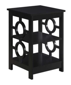 Convenience Concepts 303085BL Ring End Table; Black - 15.75 x 15.75 x 24 in.
