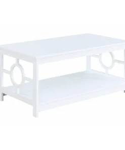 Convenience Concepts 303082W Ring Coffee Table - 39.5 x 21.75 x 18 in.