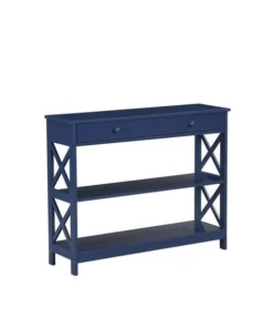 Convenience Concepts 203295CBE Oxford 1 Drawer Console Table; Blue