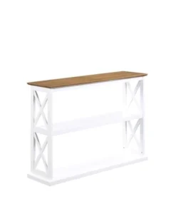 Convenience Concepts 502199WDFTW Oxford Deluxe 3 Tier Console Table; Driftwood & White