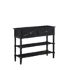 Convenience Concepts 503199BL Country Oxford 2 Drawer Console Table; Black