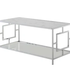 Convenience Concepts 135082WMCRO Town Square Chrome Coffee Table