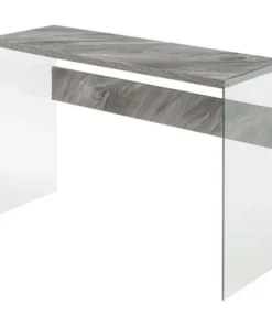 Convenience Concepts 131562GYM SoHo Console Table; Gray Marble