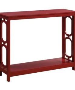Convenience Concepts 203230CR 39.5 x 12 x 31.5 in. Omega Console Table; Cranberry Red