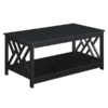 Convenience Concepts 203782BL Titan Coffee Table with Shelf; Black