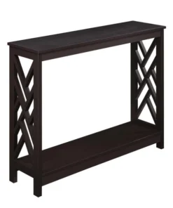 Convenience Concepts 203799ES Titan Console Table with Shelf; Espresso