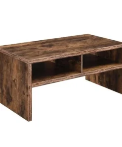 Convenience Concepts 111287BDW Northfield Admiral Deluxe Coffee Table with Shelves; Brown