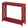 Convenience Concepts 203299CR Town Square Console Table with Shelf; Red