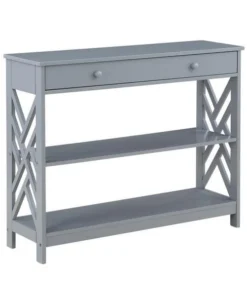 Convenience Concepts 203795GY Titan 1 Drawer Console Table with Shelves