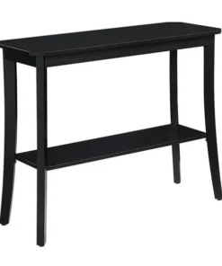 Designs2Go 7103099BL Baja Console Table; Black - 38 x 14 x 30 in.