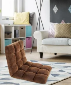 Luxury Bedding FRC2744-US Urban Microfiber Modern Contemporary Armless Quilted Brown Recliner Chair