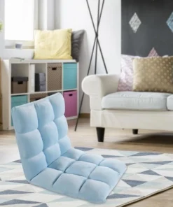 Luxury Bedding FRC2746-US Urban Microfiber Modern Contemporary Armless Quilted Recliner Chair Case - Blue