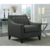 Chic Home FCC2660 Fulla Linen Tufted Back Rest Modern Contemporary Club Chair; Grey