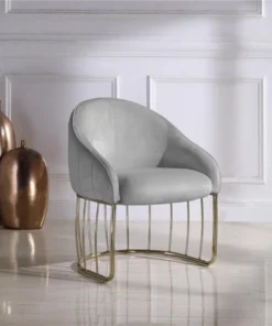 Chic Home FAC9104-US Modern Contemporary Vivienne Accent Club Chair; Grey - 28.3 x 24.4 x 24 in.