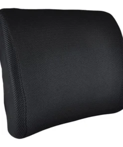 Blue Jay BJ105110 Lumbar Cushion with Straps Memory Foam; Black