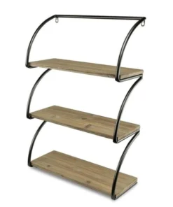 Cheungs 5240 3 Tier Wood Shelf with Metal Frame