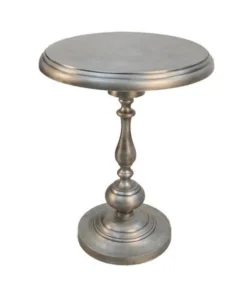 Carolina Cottage CF4218-AN Pearson Metal Accent Table - Antique Nickle - 24 x 18.5 x 18.5 in.