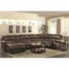 Coaster 600357 Mackenzie Reclining Sectional Sofa with Casual Style; Chestnut - 6 Piece