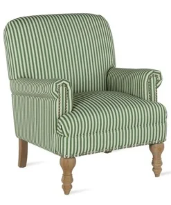 Dorel Living DA7902-GN Jaya Accent Chair; Green Stripe