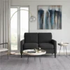 Dorel Living DE55002 Contemporary Charcoal Loveseat Sofa