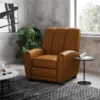 DHP DE02535 Faux Leather Vertical Pushback Recliner; Camel