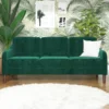 DHP DE04612 Embry 3-Seater Sofa in Green Velvet