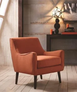 Madison Park FPF18-0219 Oxford Mid-Century Accent Chair - Orange