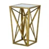 Madison Park FPF17-0293 Madison Park Zee Gold Angular Mirror Accent Table - Gold
