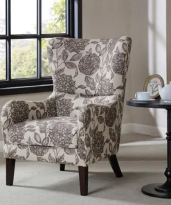 Madison Park FPF18-0428 Arianna Swoop Wing Chair; Multi