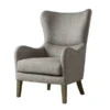 Madison Park FPF18-0429 Arianna Swoop Wing Chair; Grey