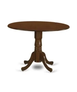 Gsi Homestyles Dublin Round Table with Two 9 in. Drop Leaves in Saddle Brown Finish