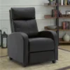 Orora Dec OW-YT9001B-BLACK Single Black PU Recliner Sofa Chair; Black
