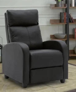 Orora Dec OW-YT9001B-BLACK Single Black PU Recliner Sofa Chair; Black