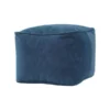 D2D Technologies Micro-Fiber Suede Cube Bean Bag Ottoman; Navy Blue - Small