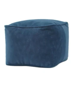 D2D Technologies Micro-Fiber Suede Cube Bean Bag Ottoman; Navy Blue - Small