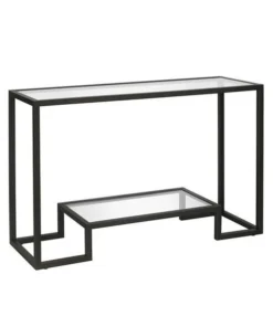 Hudson & Canal Henn & Hart AT0264 Athena Blackened Bronze Console Table - 30 x 47.75 x 14 in.