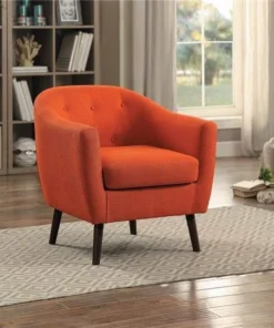 Home Elegance 1192RN 31.5 x 30.5 x 31 in. Lucille Accent Chair - Orange