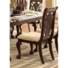 Home Elegance 5055S 41.5 x 26.5 x 21.5 in. Norwich Side Chair - Warm Cherry & Beige - Set of 2