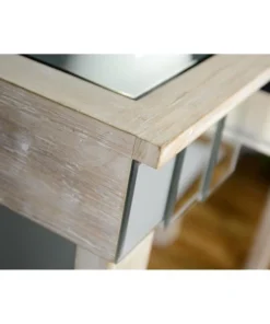 Cubiculum Usa Catherine 1-Drawer Mirrored Console Table - White Washed