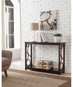 KB C1286 30 x 42 x 12 in. Wood Entryway Table - Dark Cherry