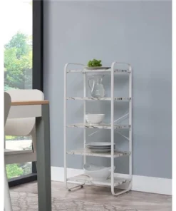 Inroom Furniture Designs BK1750 Bakers Rack - White; 43 x 19 x 13 in.