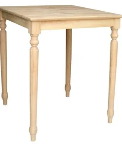 Concept International InternationalConcepts INTC628 Solid Wood Top Table - Turned Legs; Brown