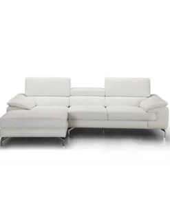 J&M Furniture J & M Furniture 18272-LHFC Alice Premium Leather Sectional in Left Facing Chaise - White