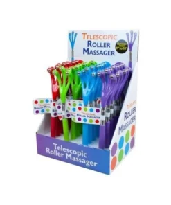 Kole Imports FB427-24 Telescopic Roller Massager Countertop Display - 24 Piece -Pack of 24