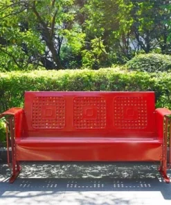 Crosley CO1023-RE 32.5 x 65.75 x 28 in. Bates Sofa Glider - Red