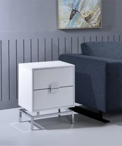 Myco Furniture LY100 13 x 18 x 24 in. Lydia Accent Table; White