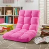 Posh Living Microplush Modern Armless Quilted Recliner Chair with foam filling and steel tube frame - Pink