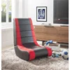 Posh Living Rockme Video Gaming Rocker Chair for Kids Teens Adults & Boys or Girls - Black with Red
