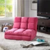 Posh Living FC40-09FC-UE Loungie Microsuede Foam Filling Steel Tube Frame Modern Flip Chair; Fuchsia - 8.66 x 29.13 x 46.06 in.
