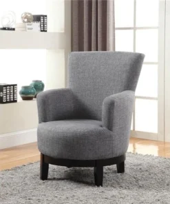 Nathaniel Home Dominic Swivel Grey Accent Chair